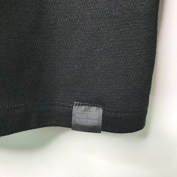 Uniqlo Heat Tech Waffle Knit Long Sleeve T Shirt Black Mens S - Picture 4 of 10